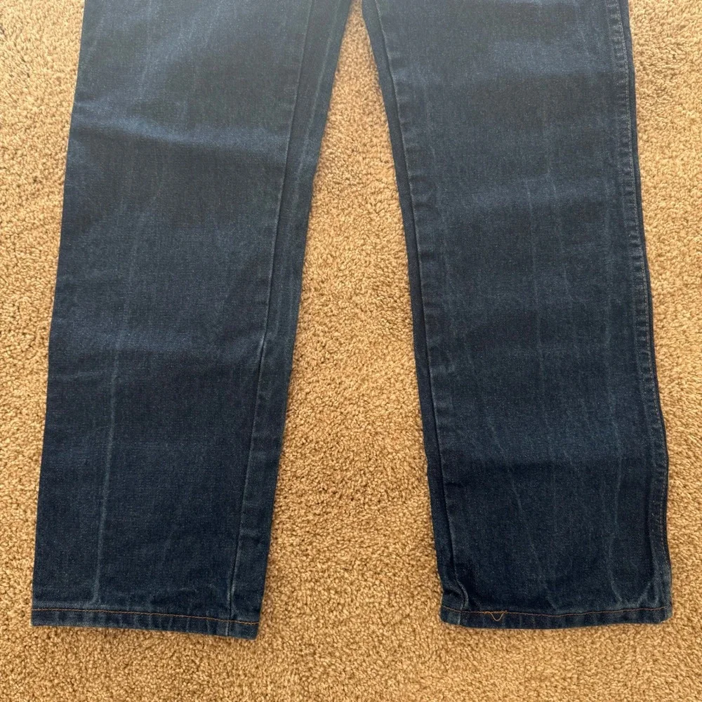 Wrangler Jeans Men 30x29 Dark Wash Cowboy Cut Straight Leg Denim Indigo